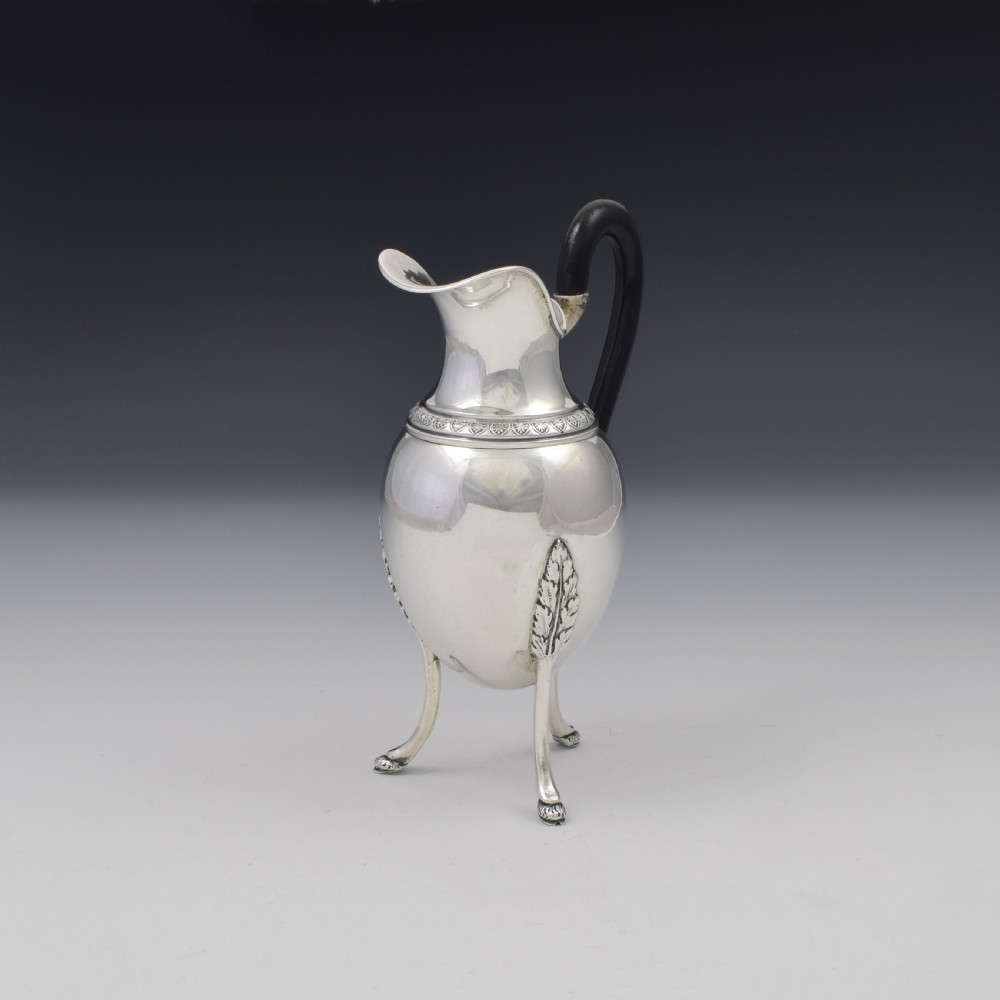Unusual 18th Century Style Antique German Silver Cream Jug c.1890 View II
