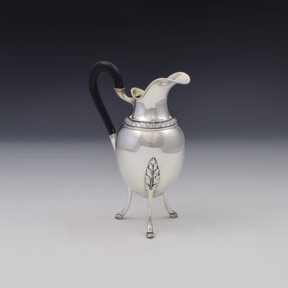 Unusual 18th Century Style Antique German Silver Cream Jug c.1890 View IV