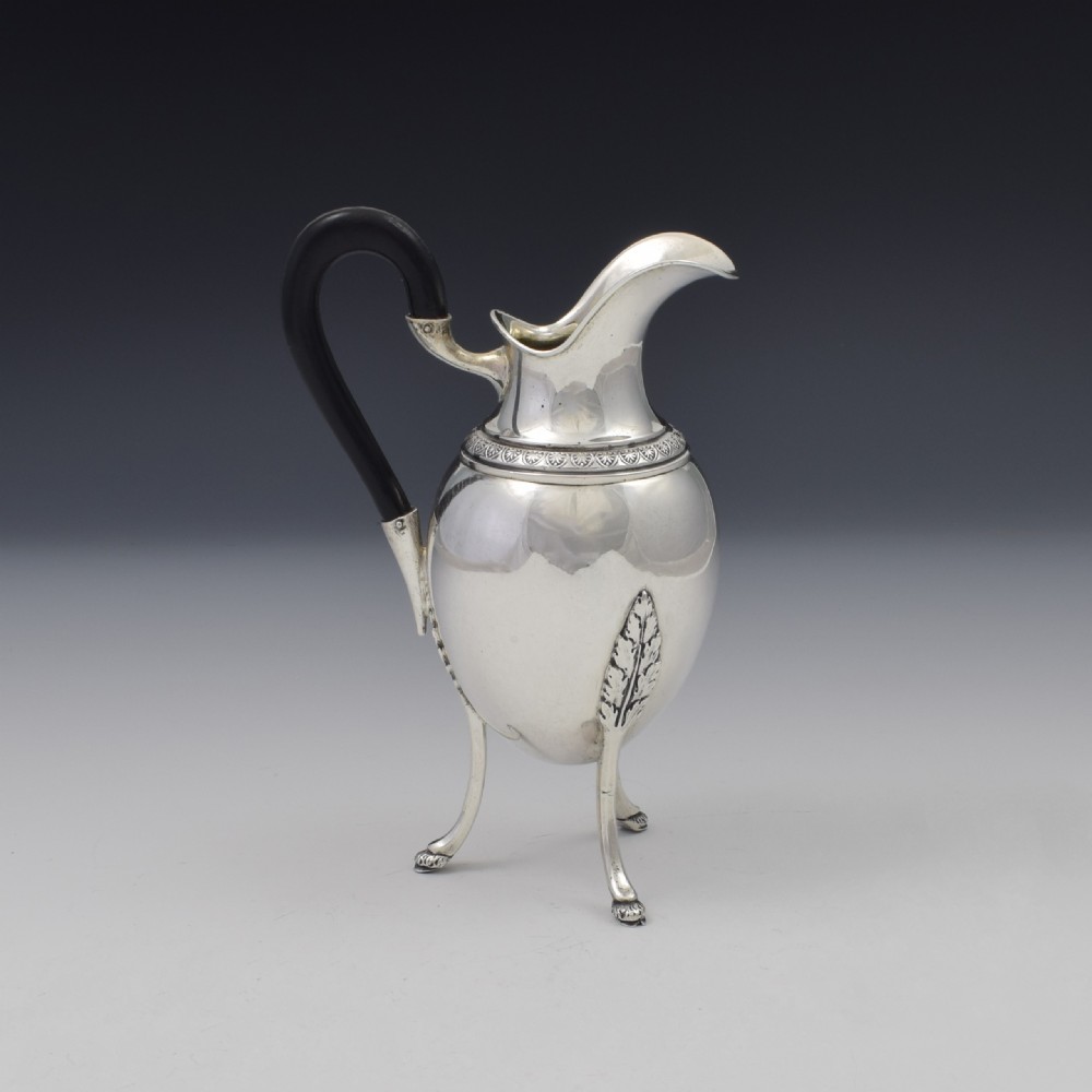 Unusual 18th Century Style Antique German Silver Cream Jug c.1890 View V