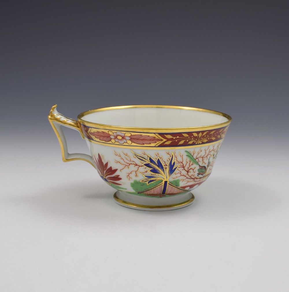 Flight Barr & Barr Worcester Porcelain Japan Chocolate Cup & Saucer c.1815 View V