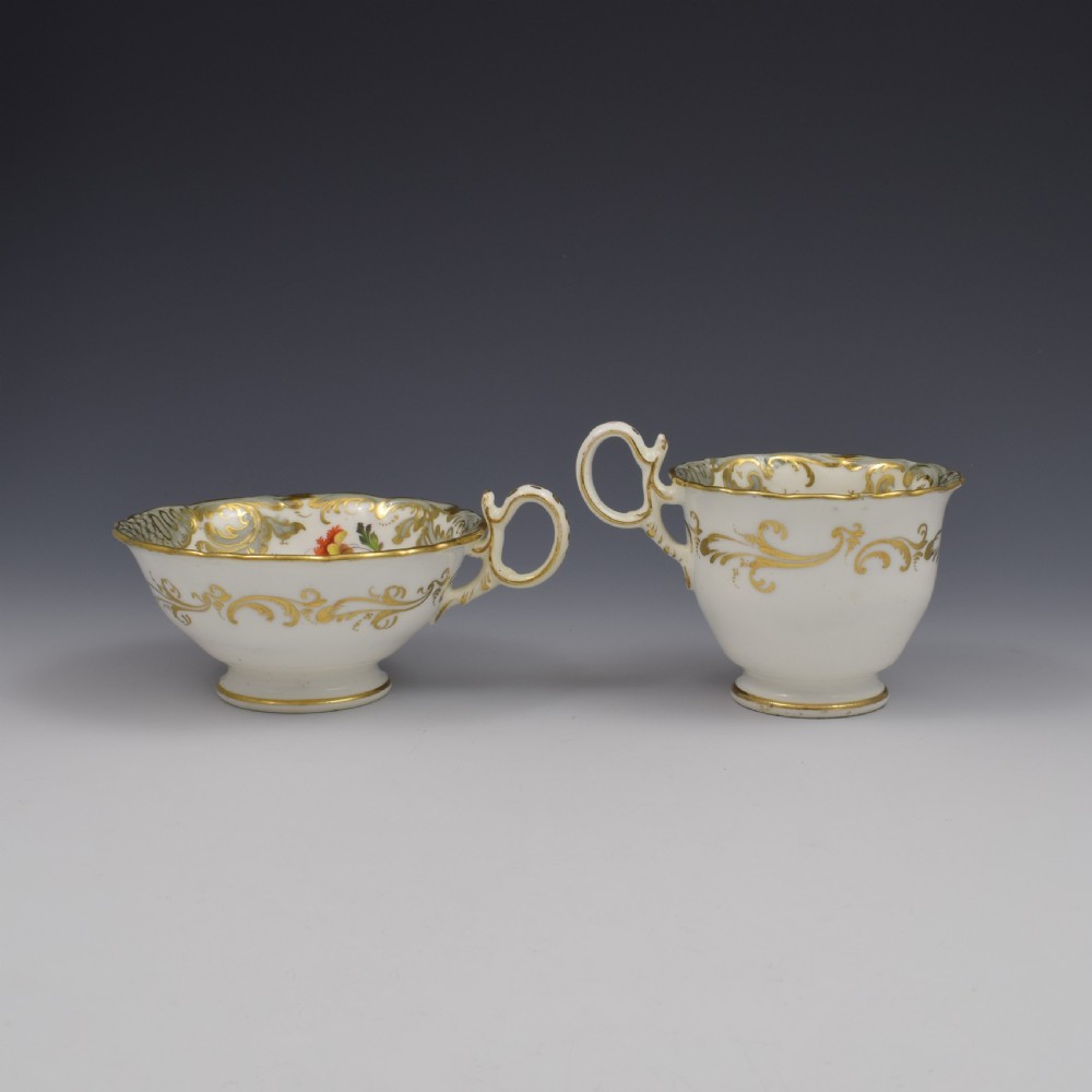 Coalport Porcelain Adelaide Tea & Coffee Cup & Saucer Trio Pattern 2/813 c.1832 View IV