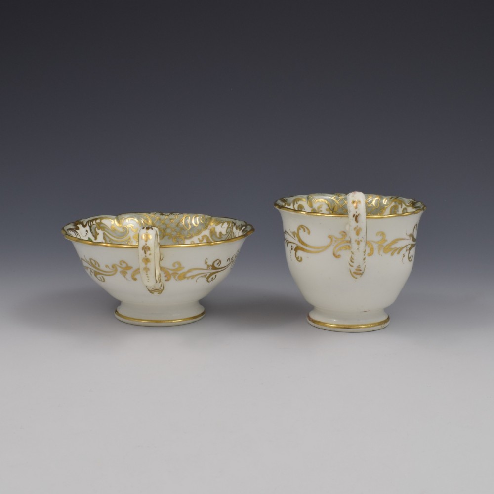 Coalport Porcelain Adelaide Tea & Coffee Cup & Saucer Trio Pattern 2/813 c.1832 View V