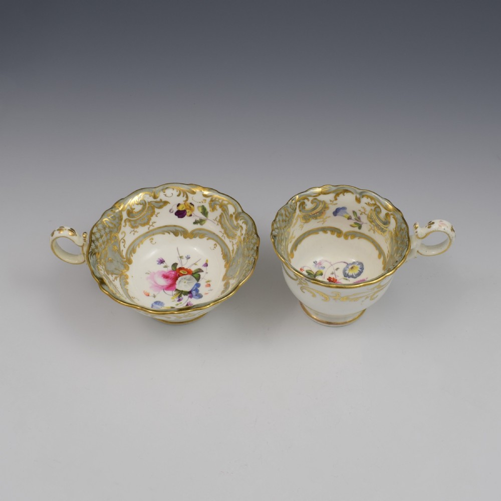 Coalport Porcelain Adelaide Tea & Coffee Cup & Saucer Trio Pattern 2/813 c.1832 View VIII