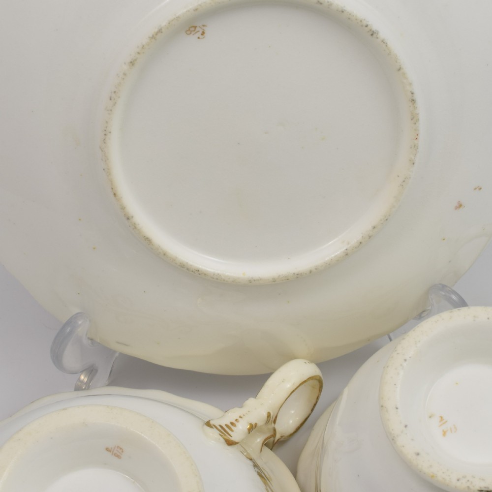 Coalport Porcelain Adelaide Tea & Coffee Cup & Saucer Trio Pattern 2/813 c.1832 View XI