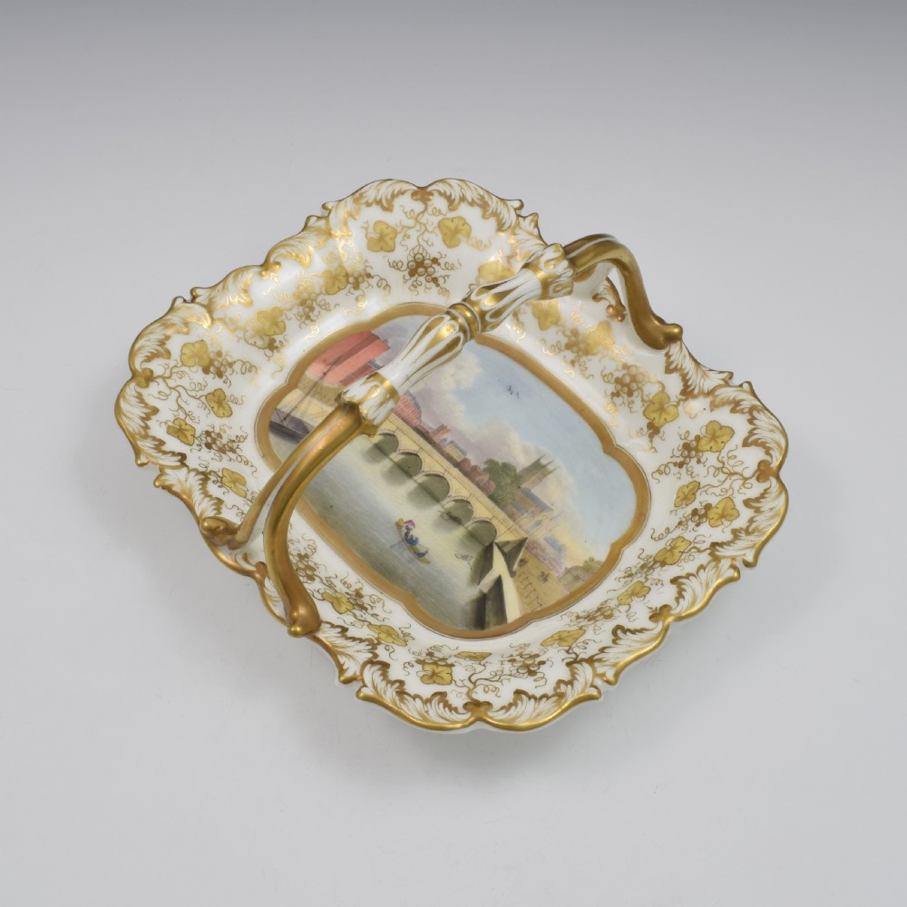 Grainger Lee & Co. Porcelain Basket View Of Worcester c.1835 View IV