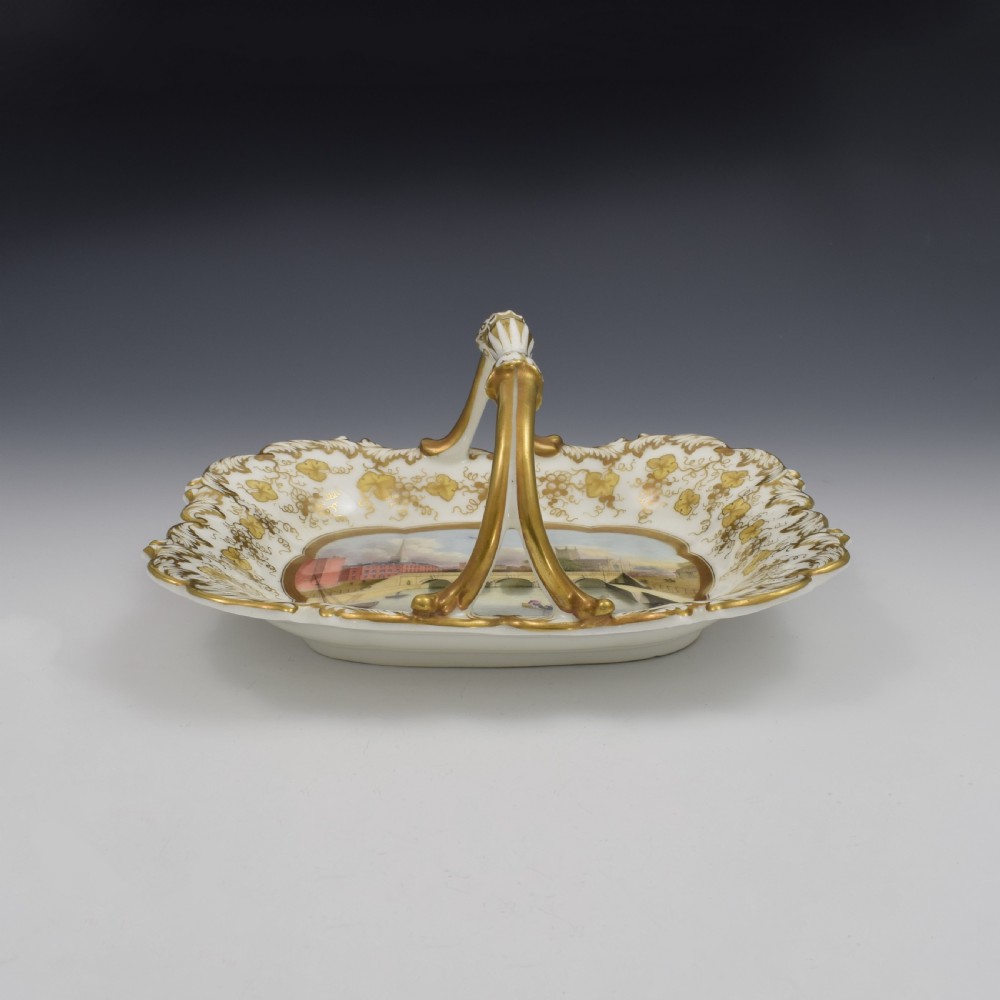 Grainger Lee & Co. Porcelain Basket View Of Worcester c.1835 View VII