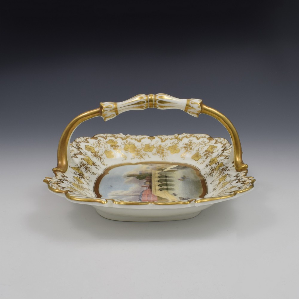 Grainger Lee & Co. Porcelain Basket View Of Worcester c.1835 View VIII