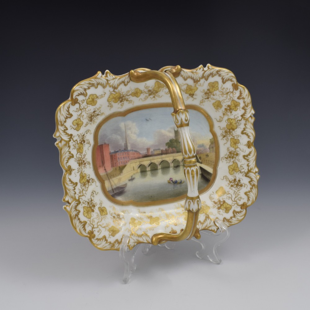 Grainger Lee & Co. Porcelain Basket View Of Worcester c.1835 View X