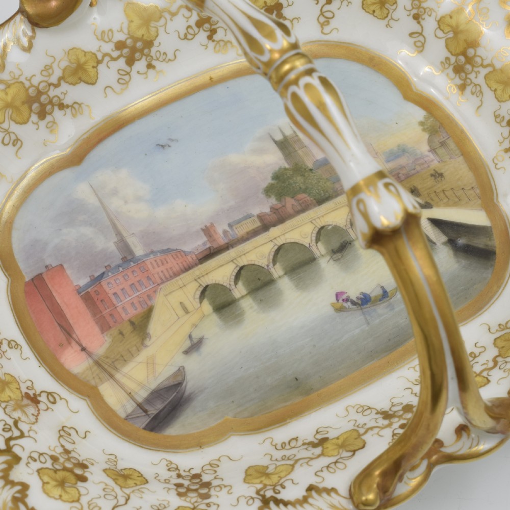Grainger Lee & Co. Porcelain Basket View Of Worcester c.1835 View XIV