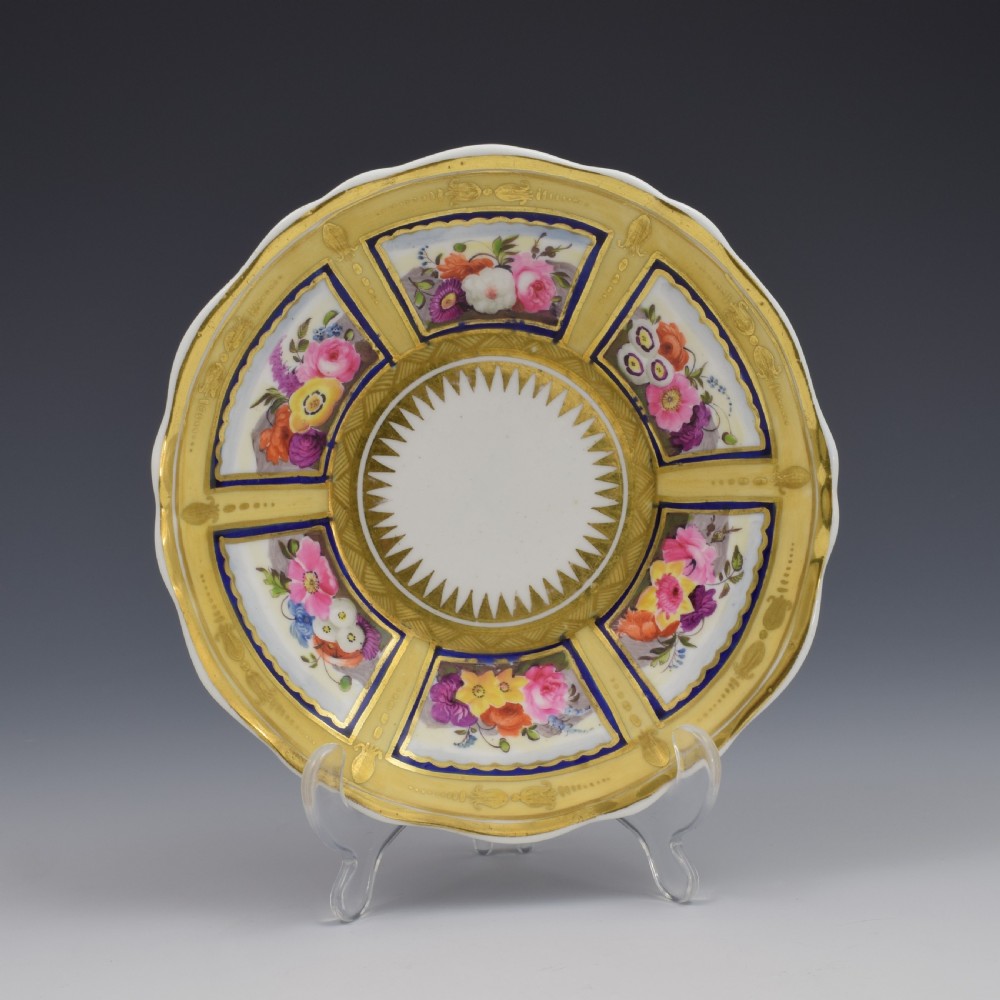 New Hall Regency Porcelain Old English Tea Cup & Saucer Pattern 3075 c.1830 View III