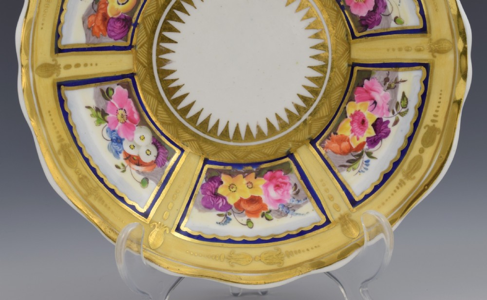 New Hall Regency Porcelain Old English Tea Cup & Saucer Pattern 3075 c.1830 View IV