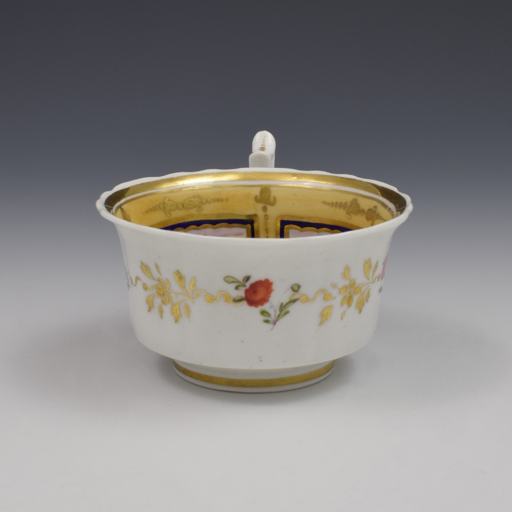 New Hall Regency Porcelain Old English Tea Cup & Saucer Pattern 3075 c.1830 View V