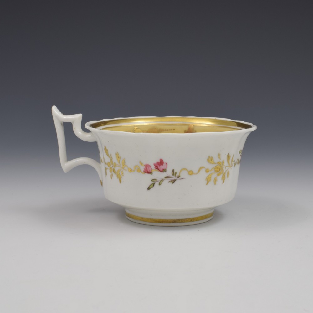 New Hall Regency Porcelain Old English Tea Cup & Saucer Pattern 3075 c.1830 View VI