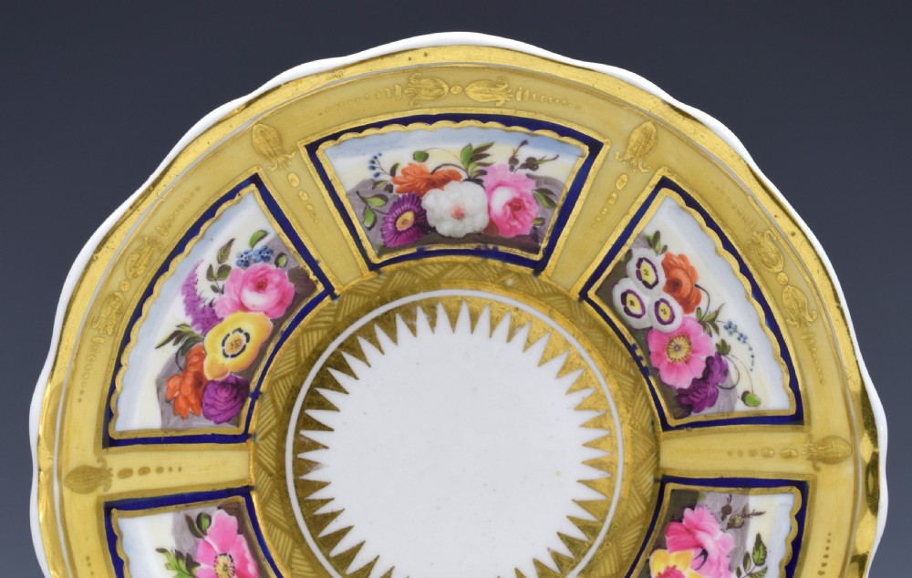 New Hall Regency Porcelain Old English Tea Cup & Saucer Pattern 3075 c.1830 View VII