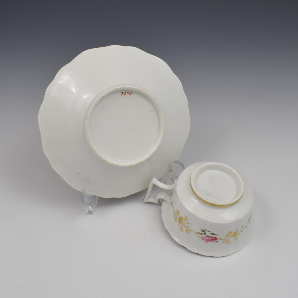 New Hall Regency Porcelain Old English Tea Cup & Saucer Pattern 3075 c.1830 View XI