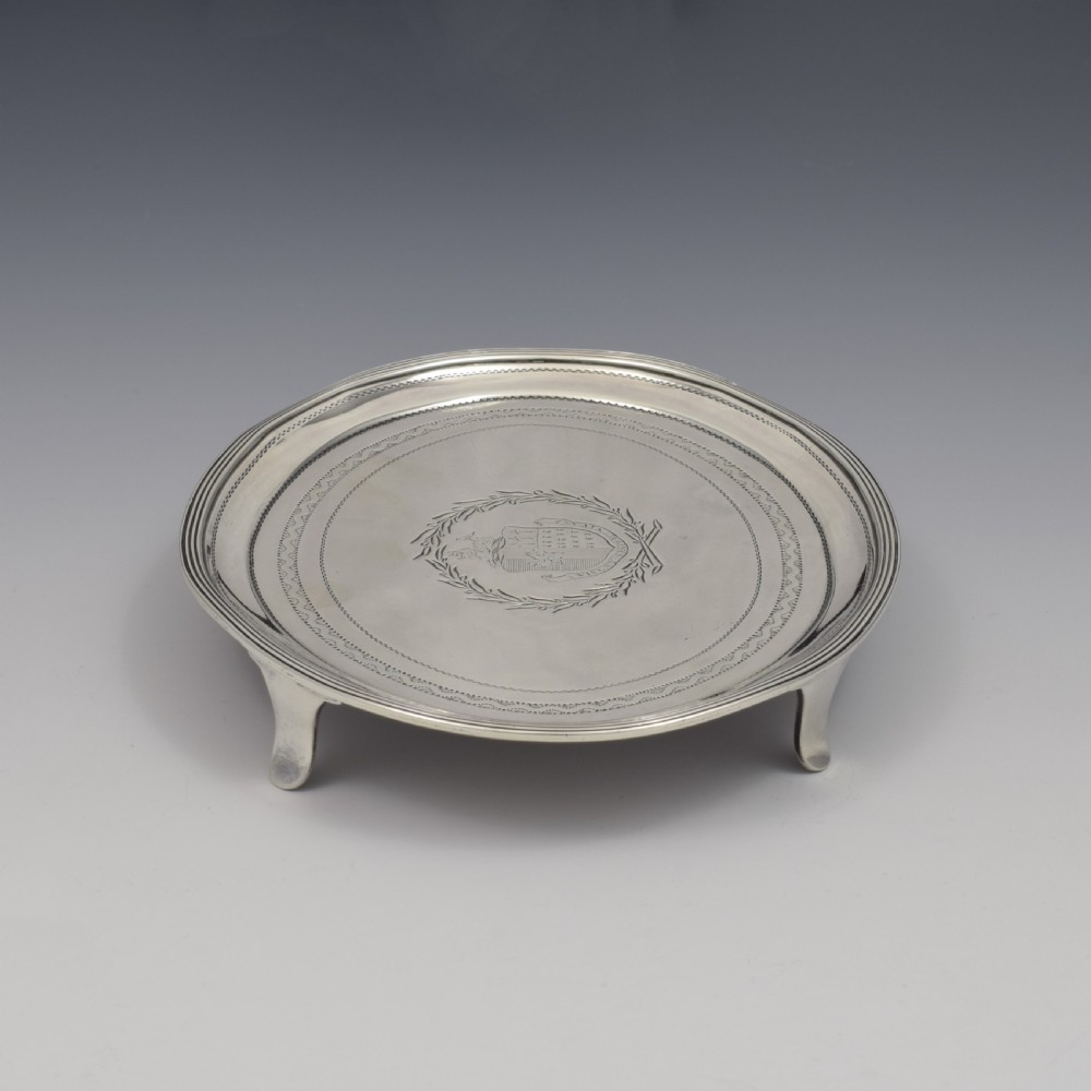 Georgian Silver Teapot Stand Alice & George Burrows 1803 View IX