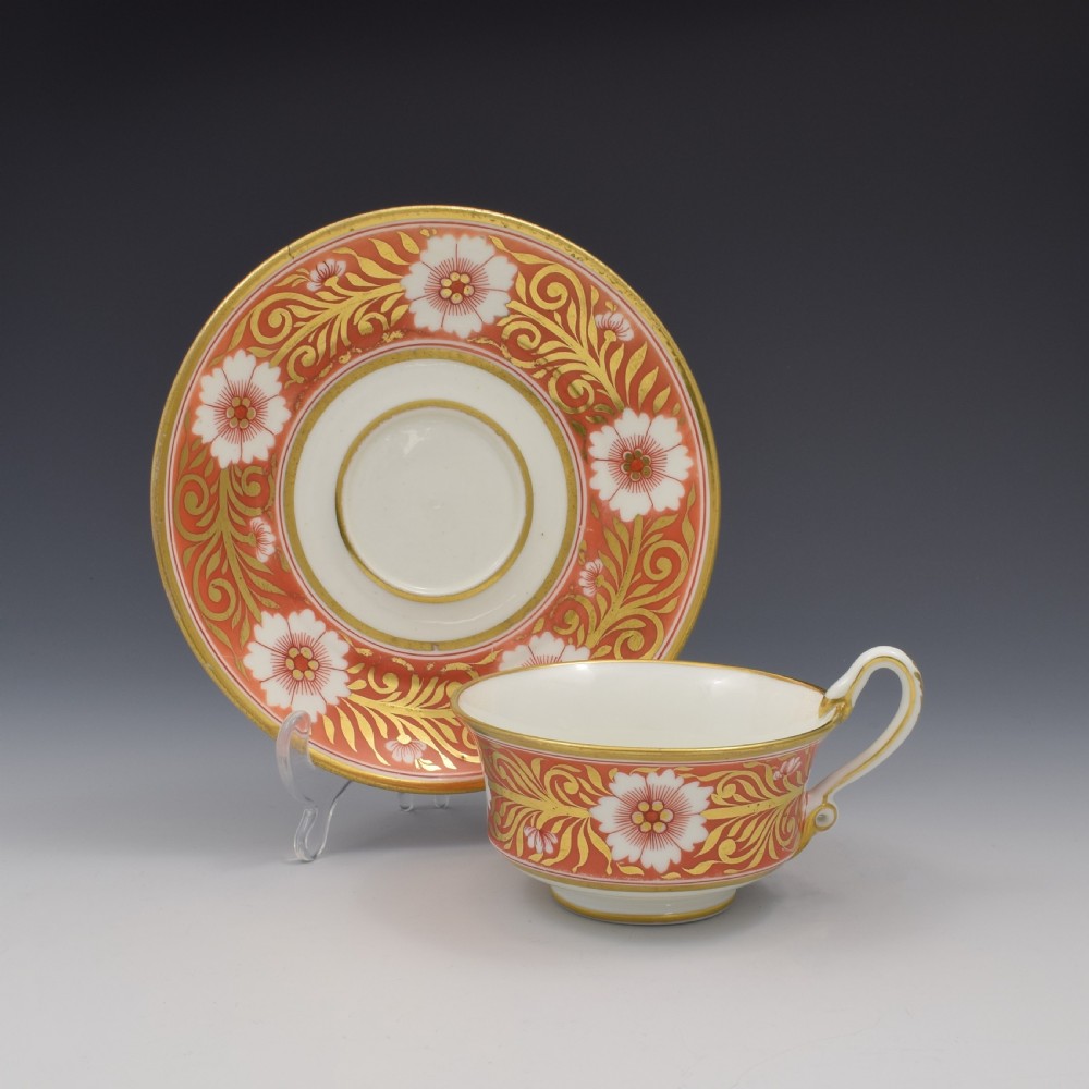 Spode Etruscan Cup & Saucer Serpent Handle c.1817 Pattern 878