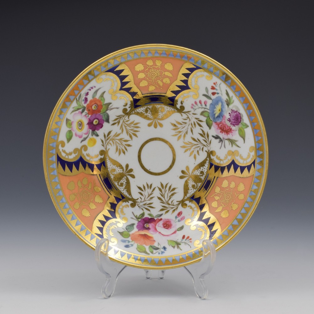 Georgian Ridgway Porcelain Coffee Cup & Saucer 2/585 c.1815 View III