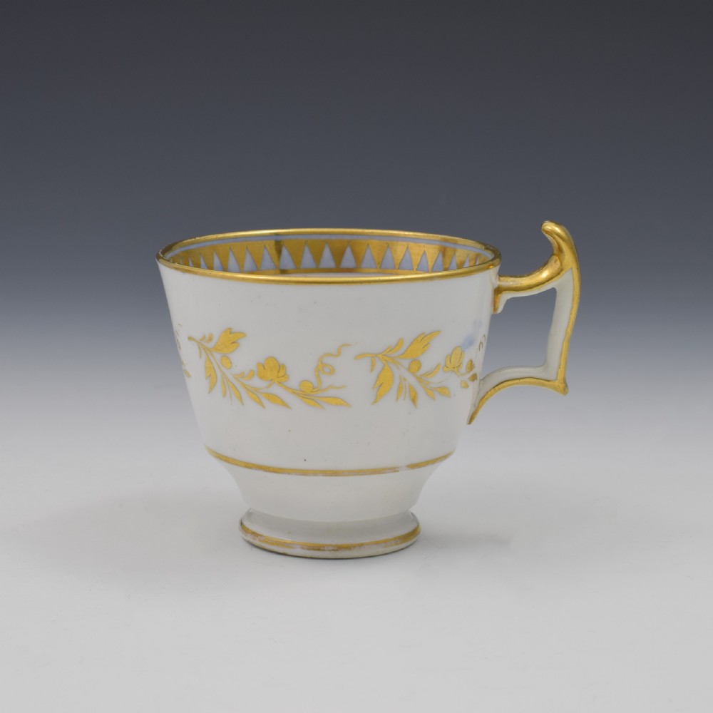Georgian Ridgway Porcelain Coffee Cup & Saucer 2/585 c.1815 View IV