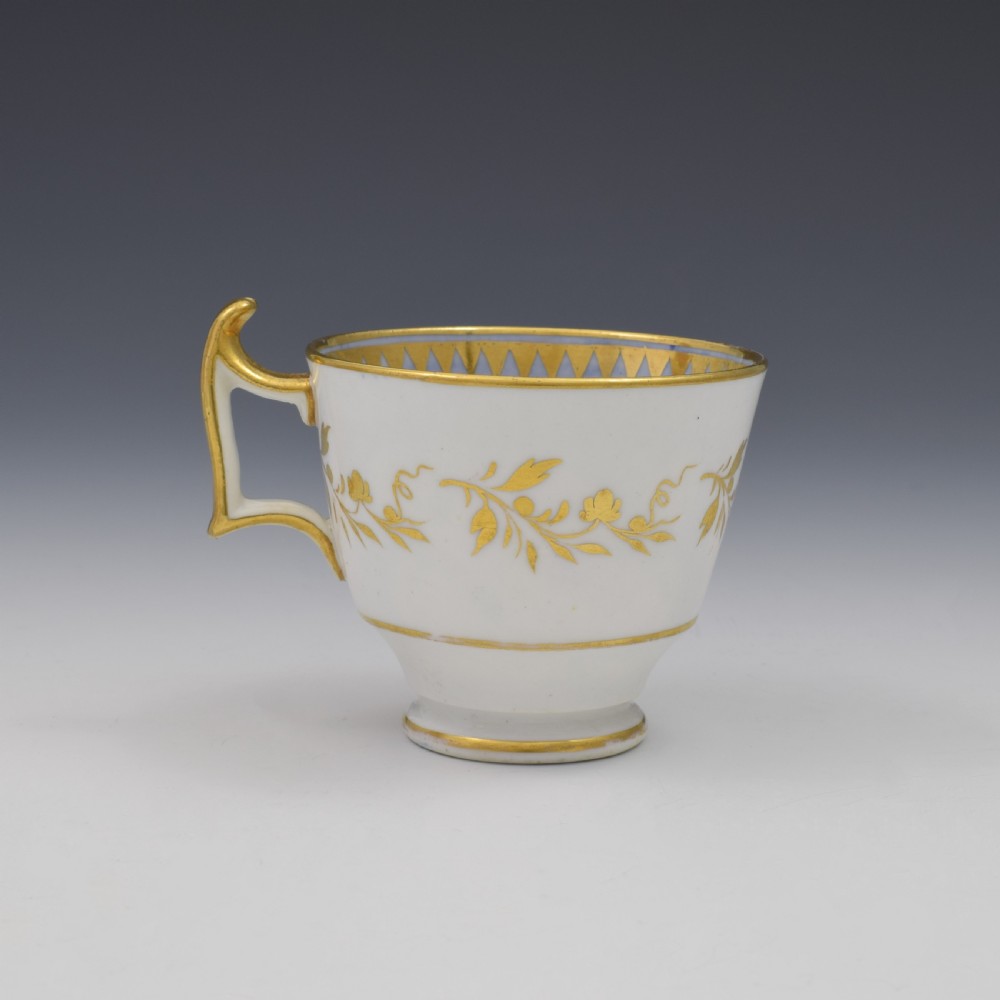 Georgian Ridgway Porcelain Coffee Cup & Saucer 2/585 c.1815 View VI