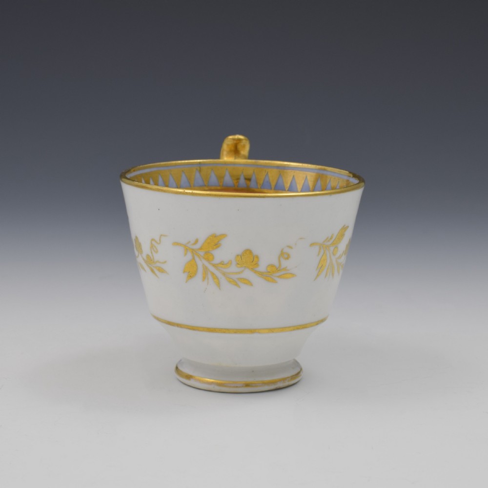 Georgian Ridgway Porcelain Coffee Cup & Saucer 2/585 c.1815 View VII