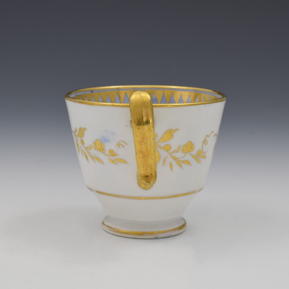 Georgian Ridgway Porcelain Coffee Cup & Saucer 2/585 c.1815 View VIII