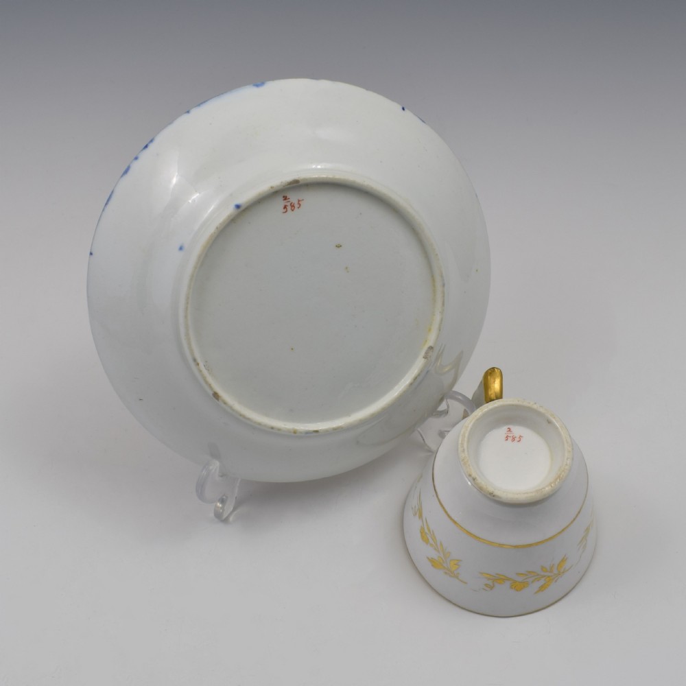 Georgian Ridgway Porcelain Coffee Cup & Saucer 2/585 c.1815 View X