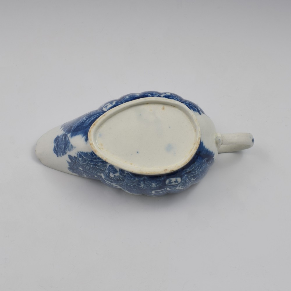 Caughley Porcelain Full Nankin Pattern Sauceboat c.1785 View XI