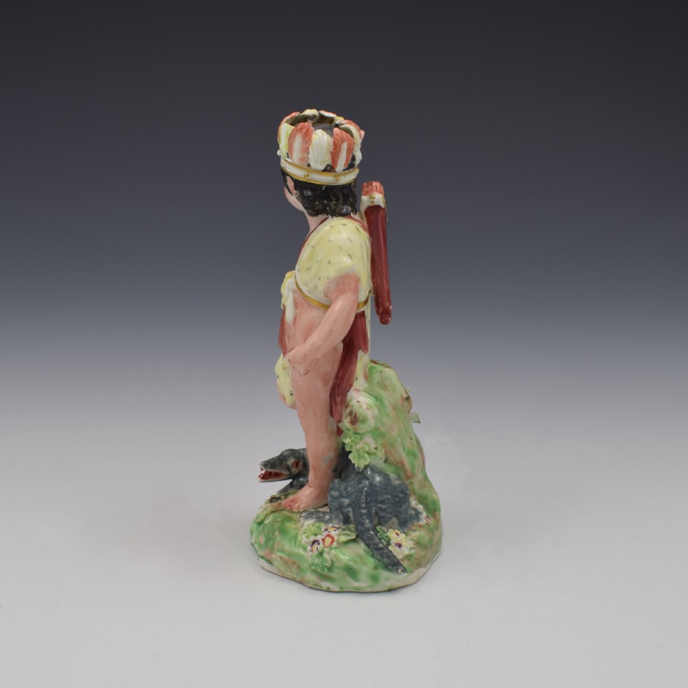 Derby Porcelain Figure Of America From Four Quarters Of The Globe c.1770 View VI