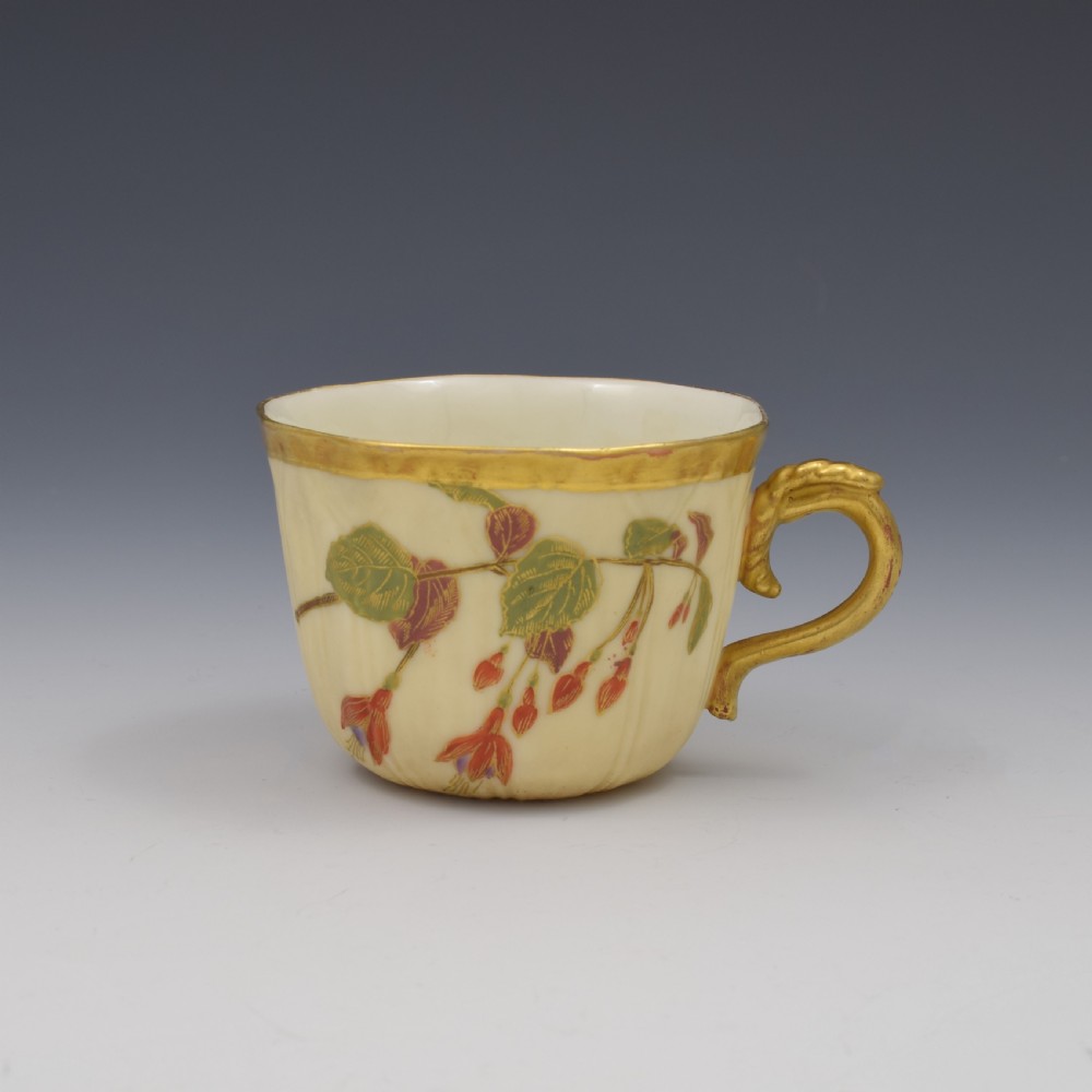 Royal Worcester Aesthetic Style Blush Ivory Coffee Cup & Saucer View III