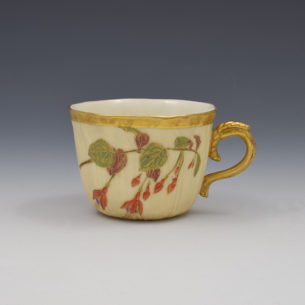 Royal Worcester Aesthetic Style Blush Ivory Coffee Cup & Saucer View IV
