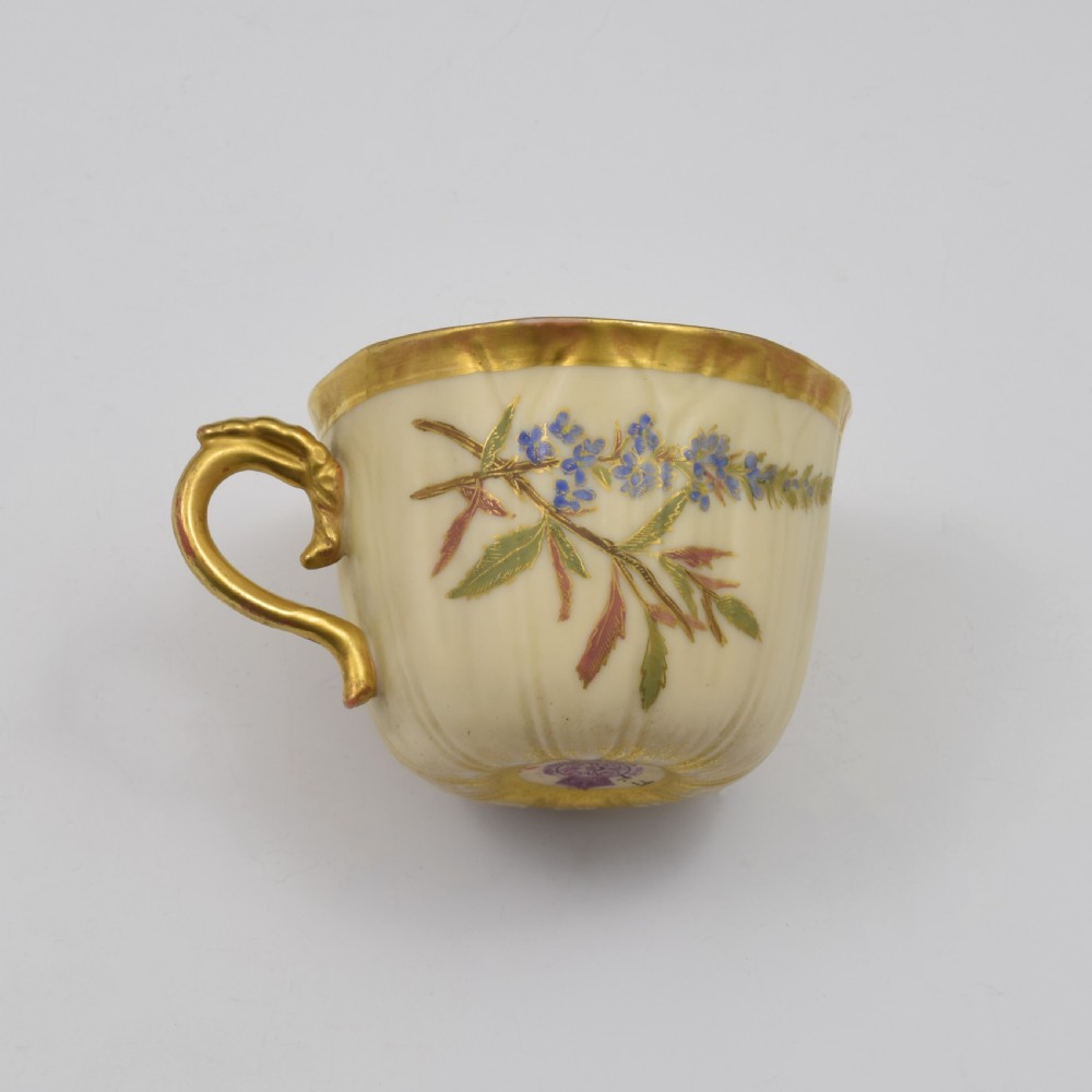 Royal Worcester Aesthetic Style Blush Ivory Coffee Cup & Saucer View IX