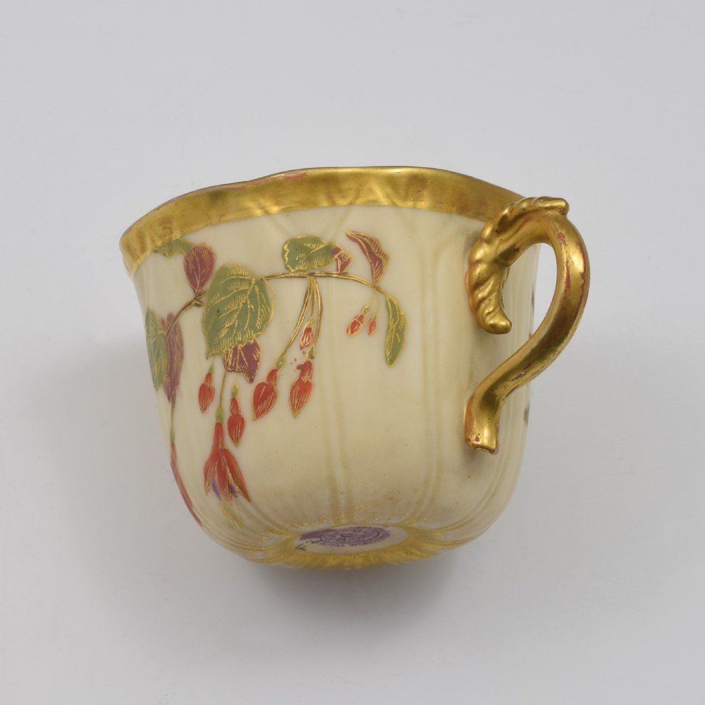 Royal Worcester Aesthetic Style Blush Ivory Coffee Cup & Saucer View XI