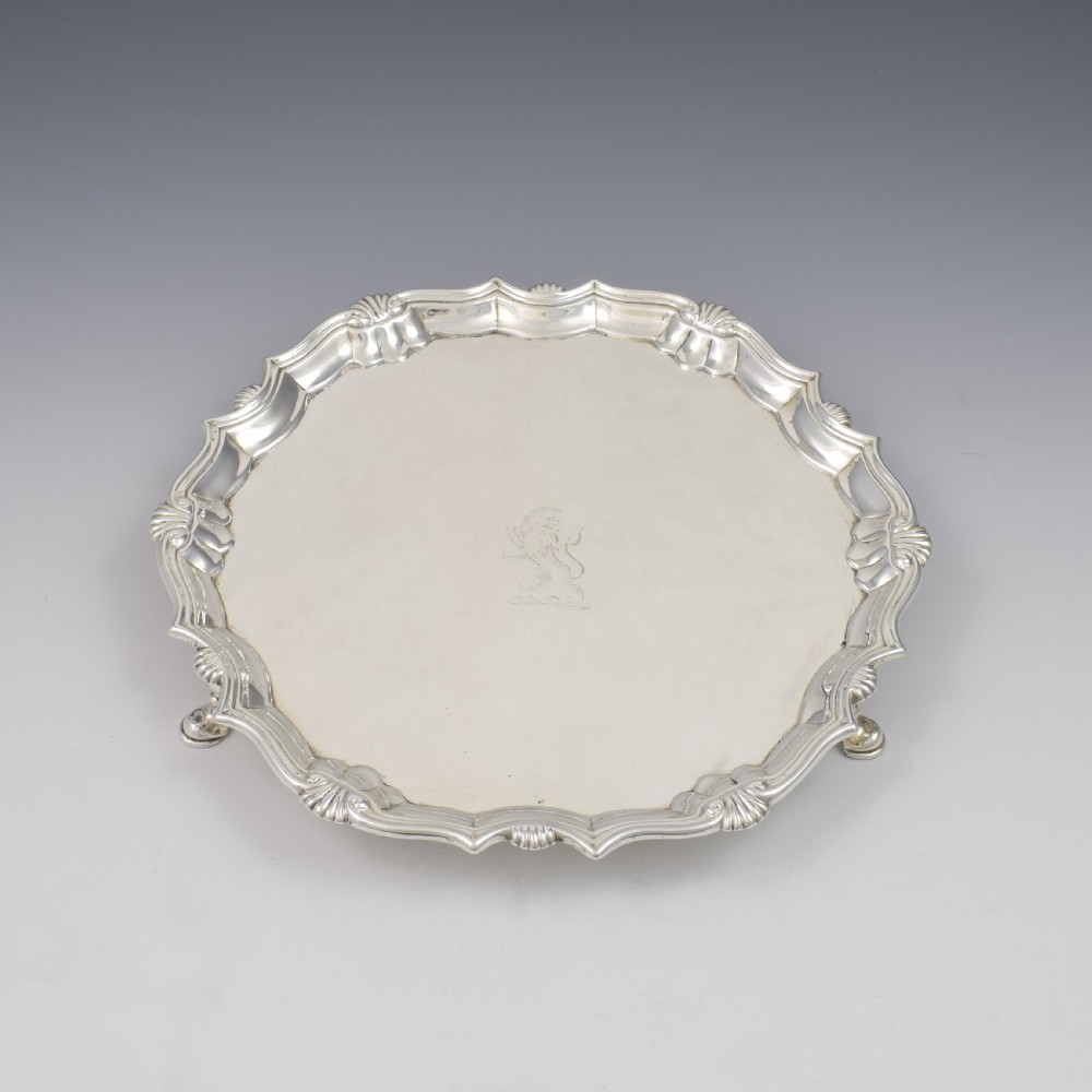 Large George II Silver Salver Robert Abercromby 1745 View II