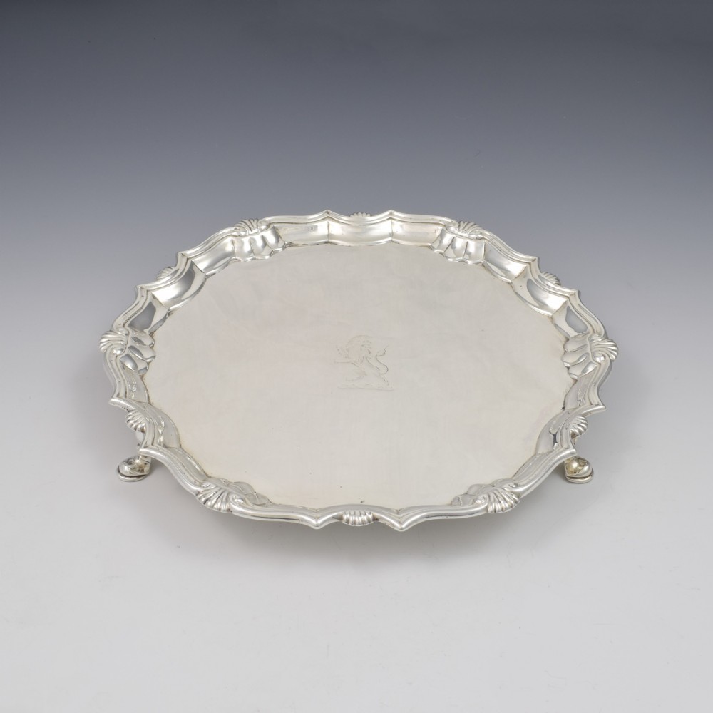 Large George II Silver Salver Robert Abercromby 1745 View III