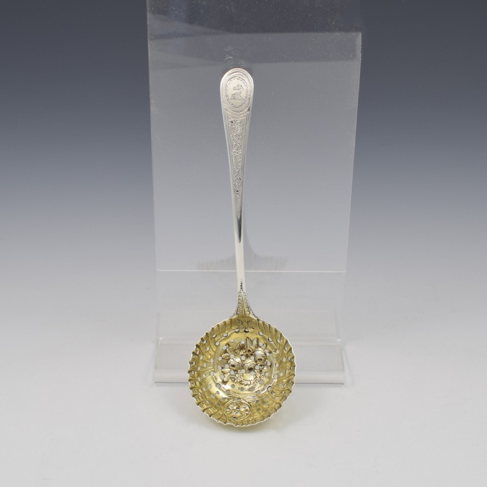 Georgian Silver Parcel Gilt Sifter Spoon / Ladle 1785 William Sumner I View II