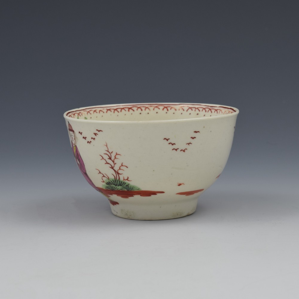 Pennington Liverpool Porcelain Smoker's Valet Tea Bowl & Saucer c.1775 Mandarin / Chinoiserie Pattern View V