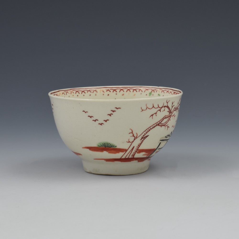Pennington Liverpool Porcelain Smoker's Valet Tea Bowl & Saucer c.1775 Mandarin / Chinoiserie Pattern View VI