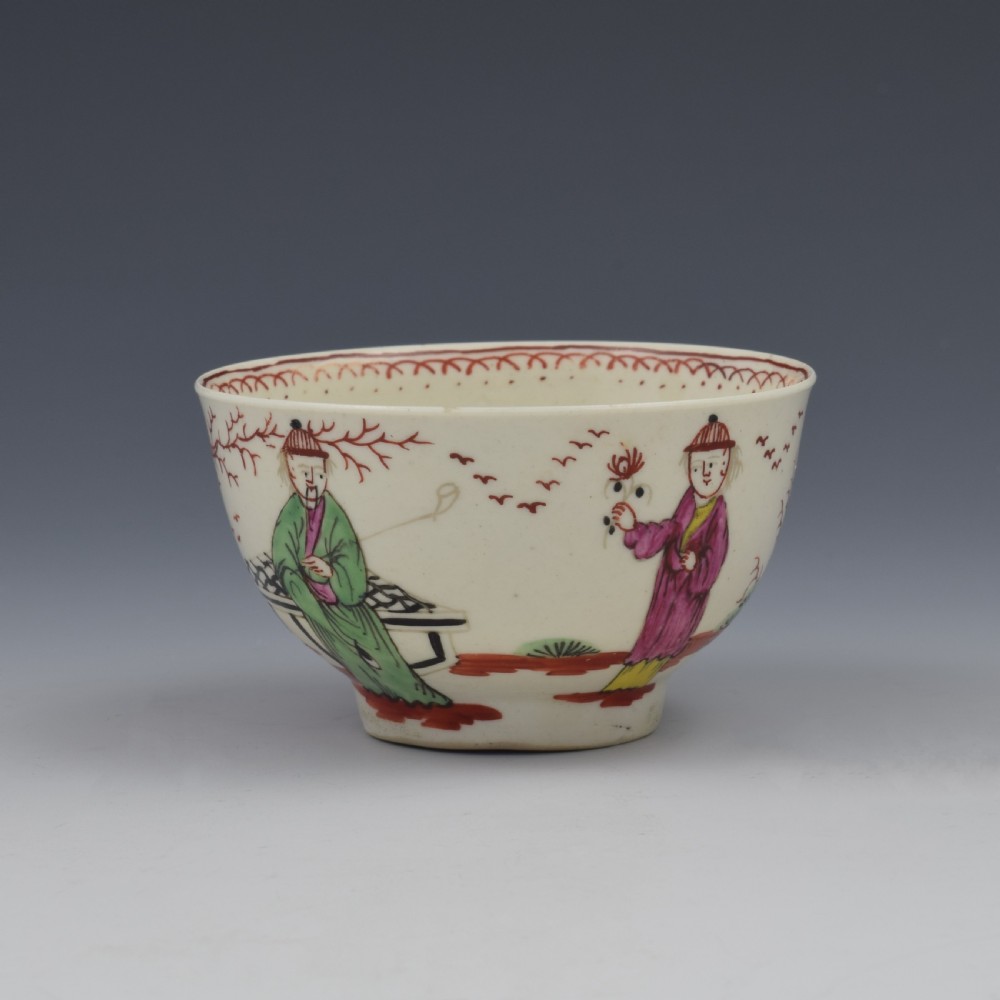 Pennington Liverpool Porcelain Smoker's Valet Tea Bowl & Saucer c.1775 Mandarin / Chinoiserie Pattern View VII