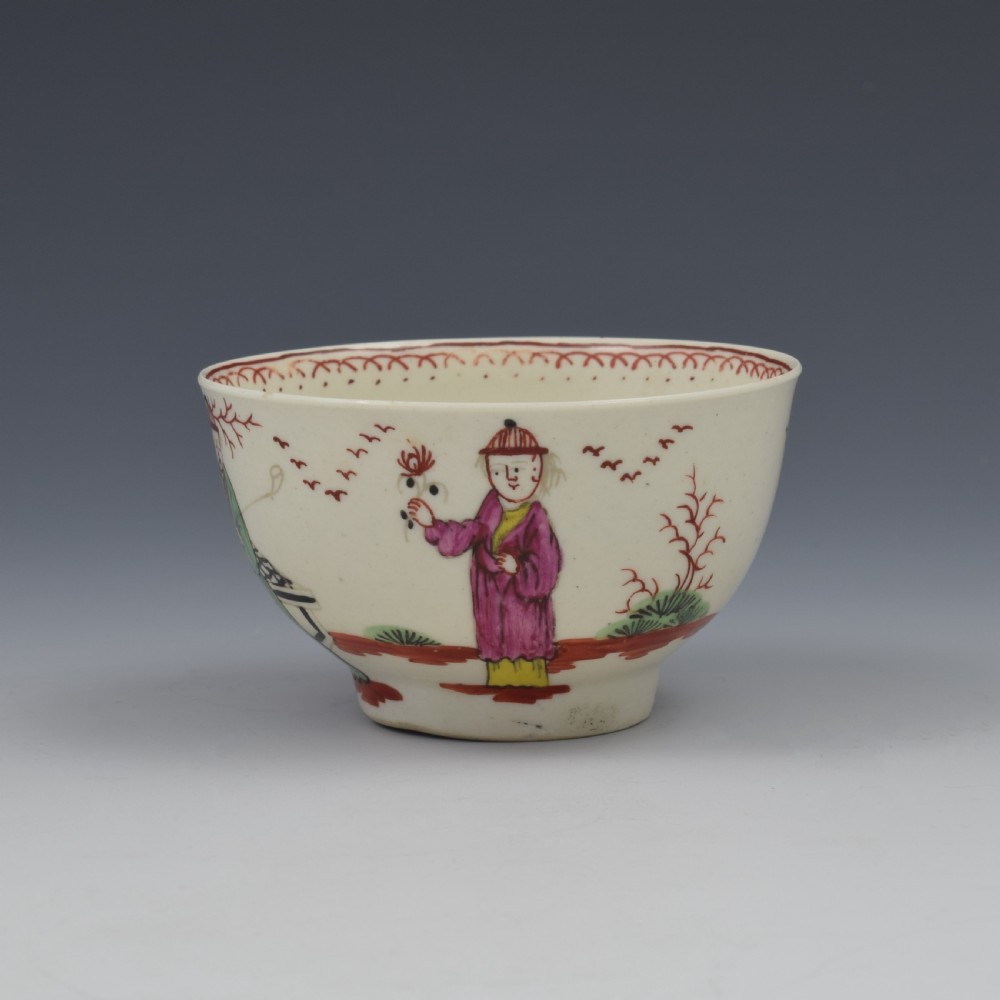 Pennington Liverpool Porcelain Smoker's Valet Tea Bowl & Saucer c.1775 Mandarin / Chinoiserie Pattern View VIII