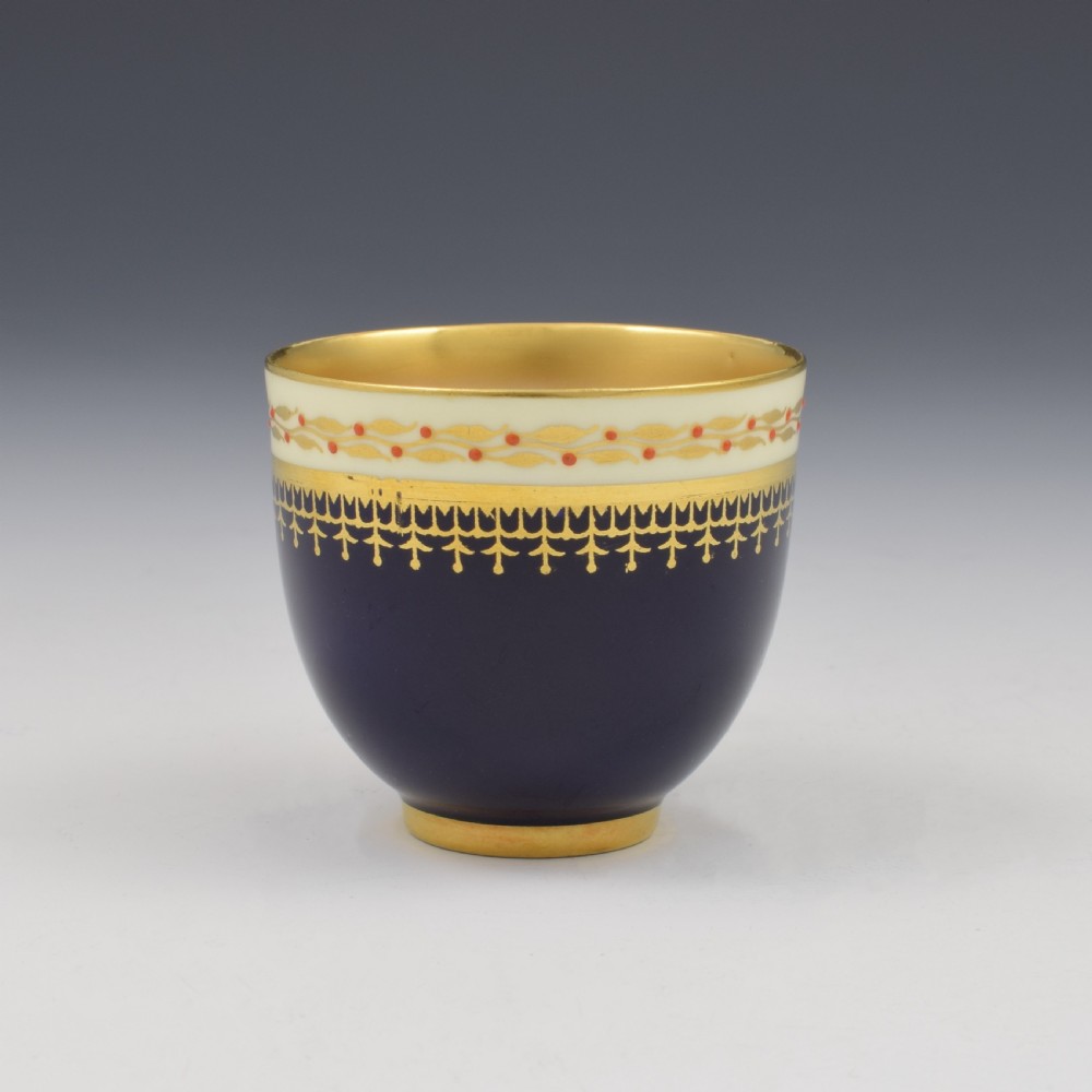 Royal Worcester Harrods Art Deco Miniature Jewelled Cup & Saucer View IV