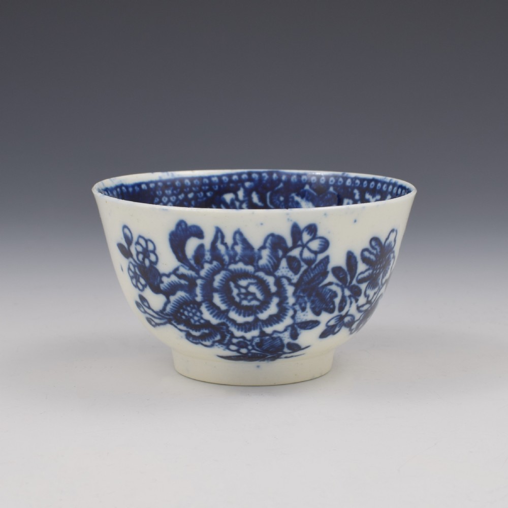 Liverpool Pennington Porcelain Three Stamen Pattern Tea Bowl & Saucer View III