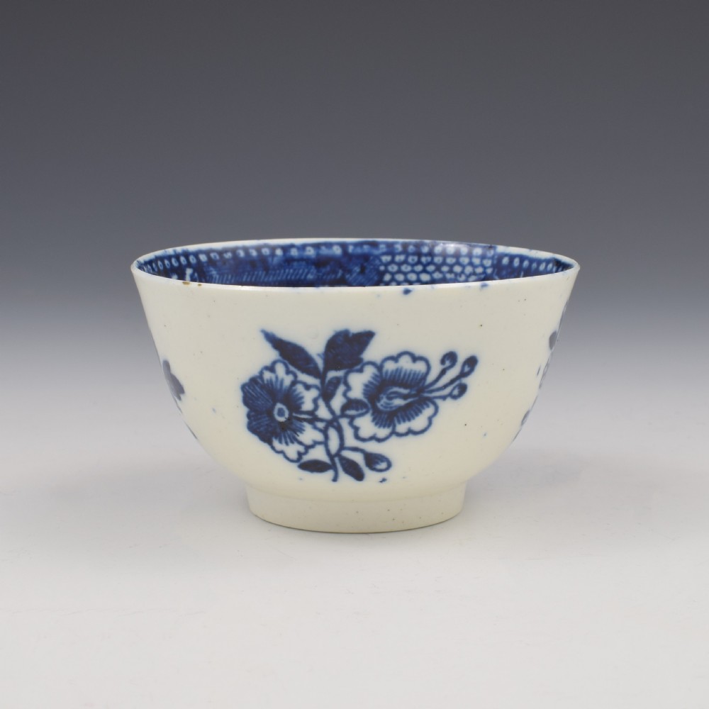 Liverpool Pennington Porcelain Three Stamen Pattern Tea Bowl & Saucer View VI