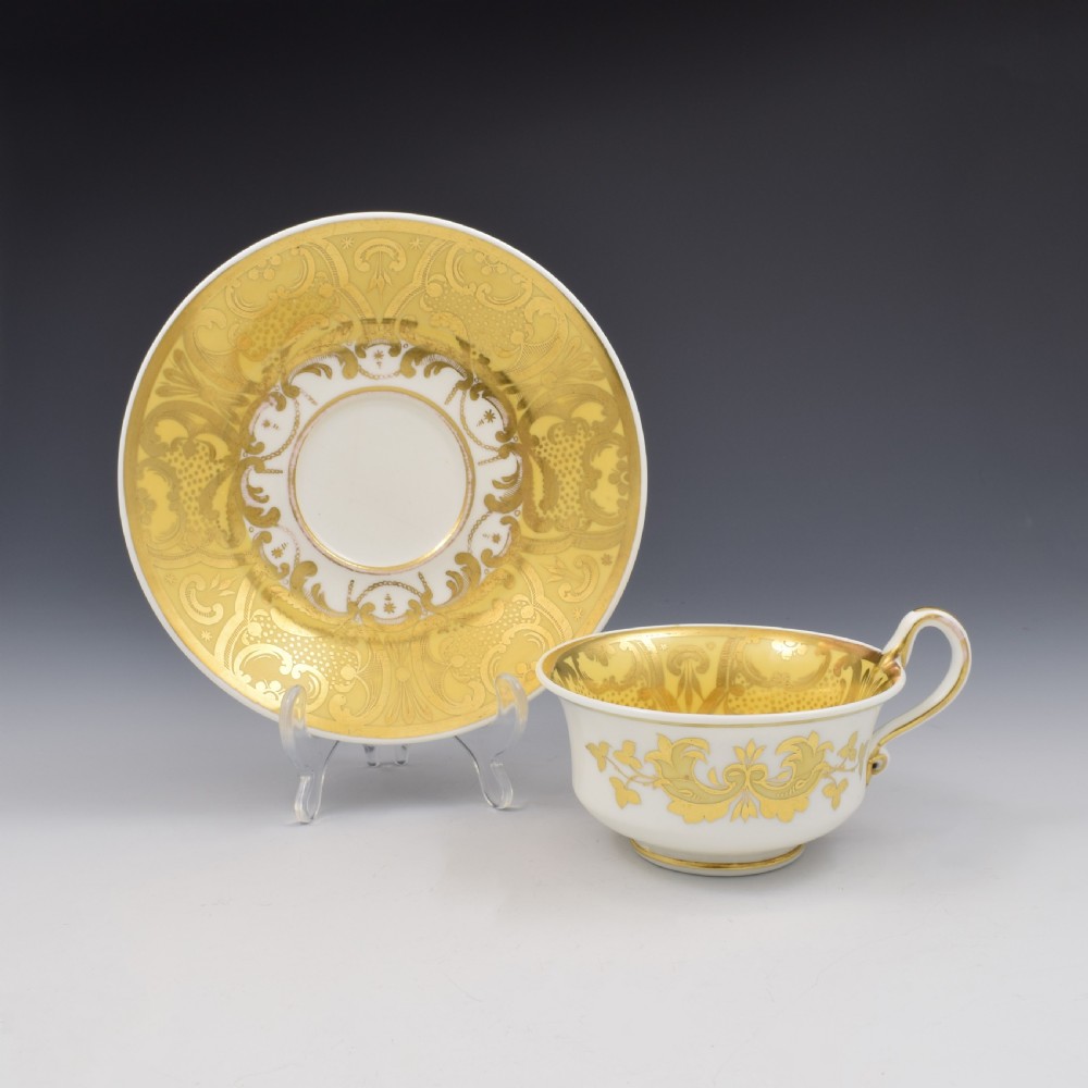 Spode Etruscan Teacup & Saucer Serpent Handle 4436 c.1825 