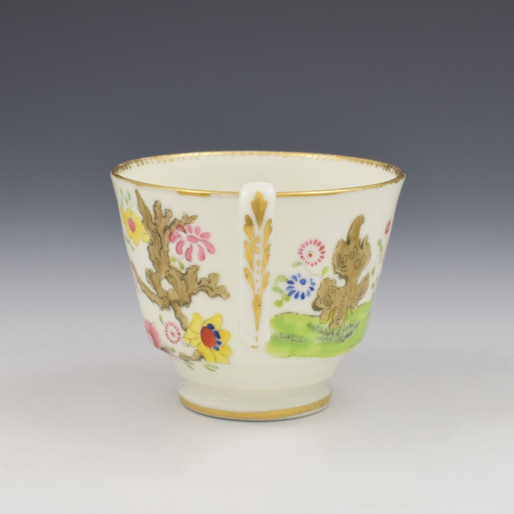 Swansea Porcelain Parakeets In A Tree Coffee Cup & Saucer c.1815 View VIII
