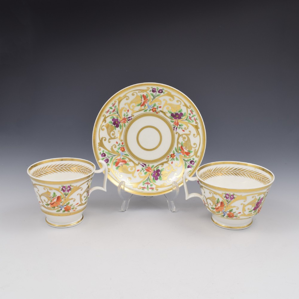 Fine Regency Spode Porcelain Tea & Coffee Cup & Saucer Trio c.1820