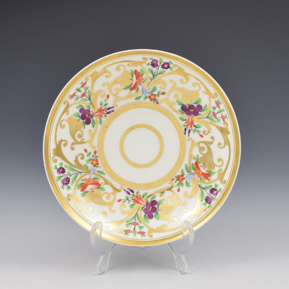 Fine Regency Spode Porcelain Tea & Coffee Cup & Saucer Trio c.1820 View II