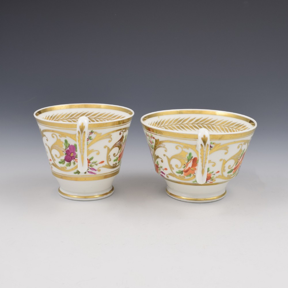 Fine Regency Spode Porcelain Tea & Coffee Cup & Saucer Trio c.1820 View VI