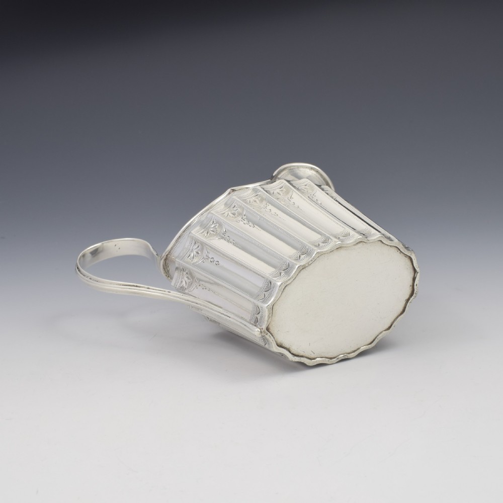 Georgian Irish Fluted Silver Cream Jug Dublin 1801 James Scott View XIII