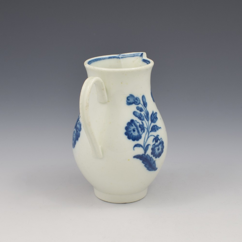 Caughley Porcelain Three Flowers Sparrow Beak Milk Jug c.1785 View VII